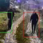 Solar security picture showing an intruder on a solar farm