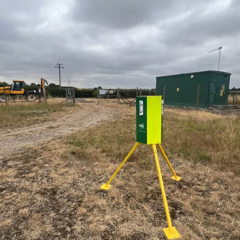 A rapid deployment security tower protecting a solar and bess civils construction site